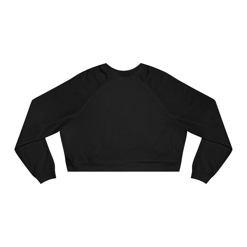 Two Wheel Thrill Co. Cropped Pullover — Women's Retro Motorcycle Fleece