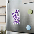 Kiss-Cut Vinyl Decal — "Low Wheel Thrill Co." Script Sticker (Purple)