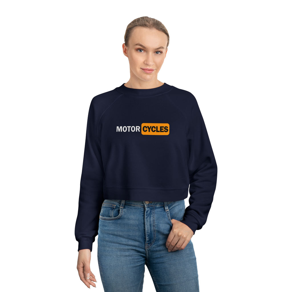 Motorcycles Cropped Pullover — Women's Moto Fleece