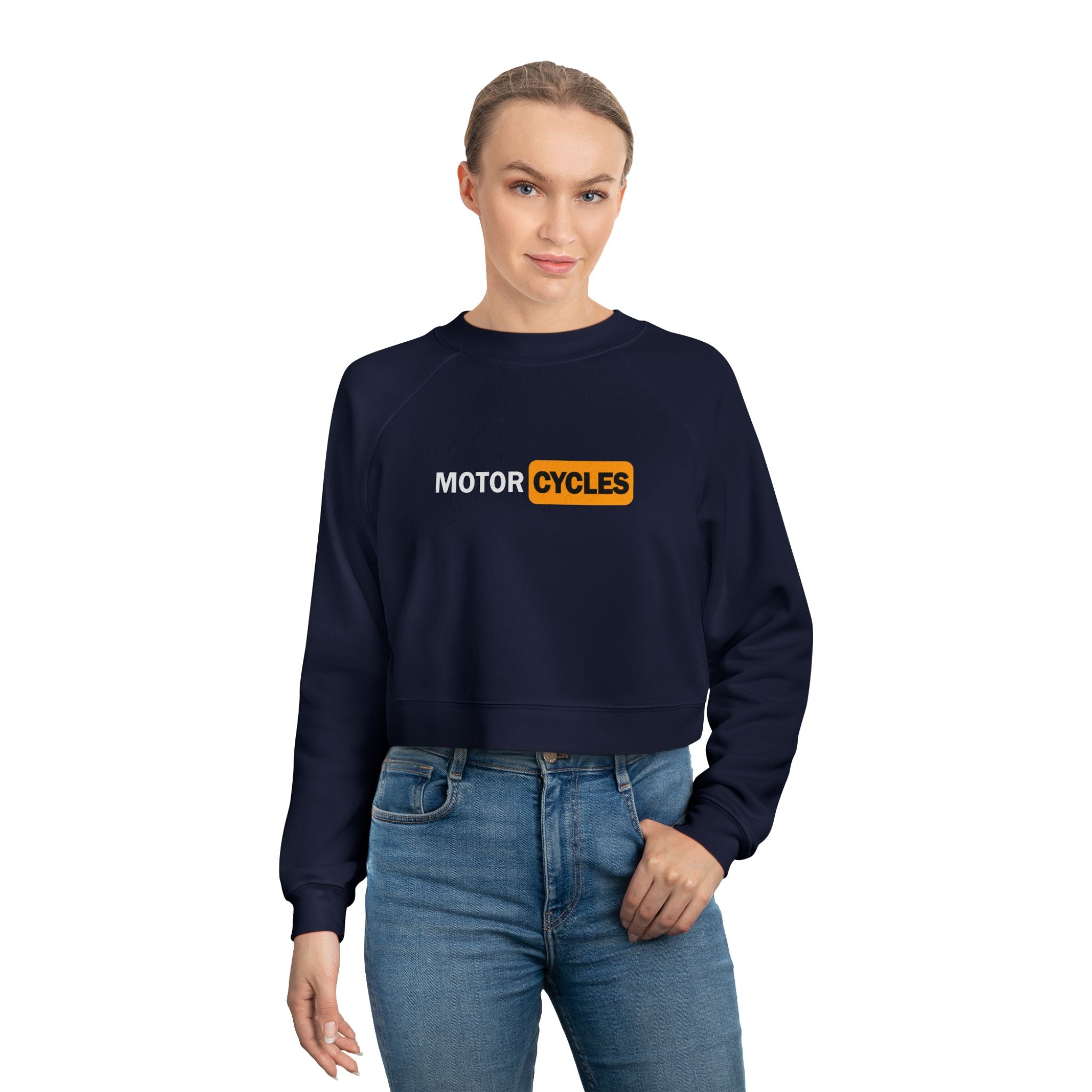 Motorcycles Cropped Pullover — Women's Moto Fleece