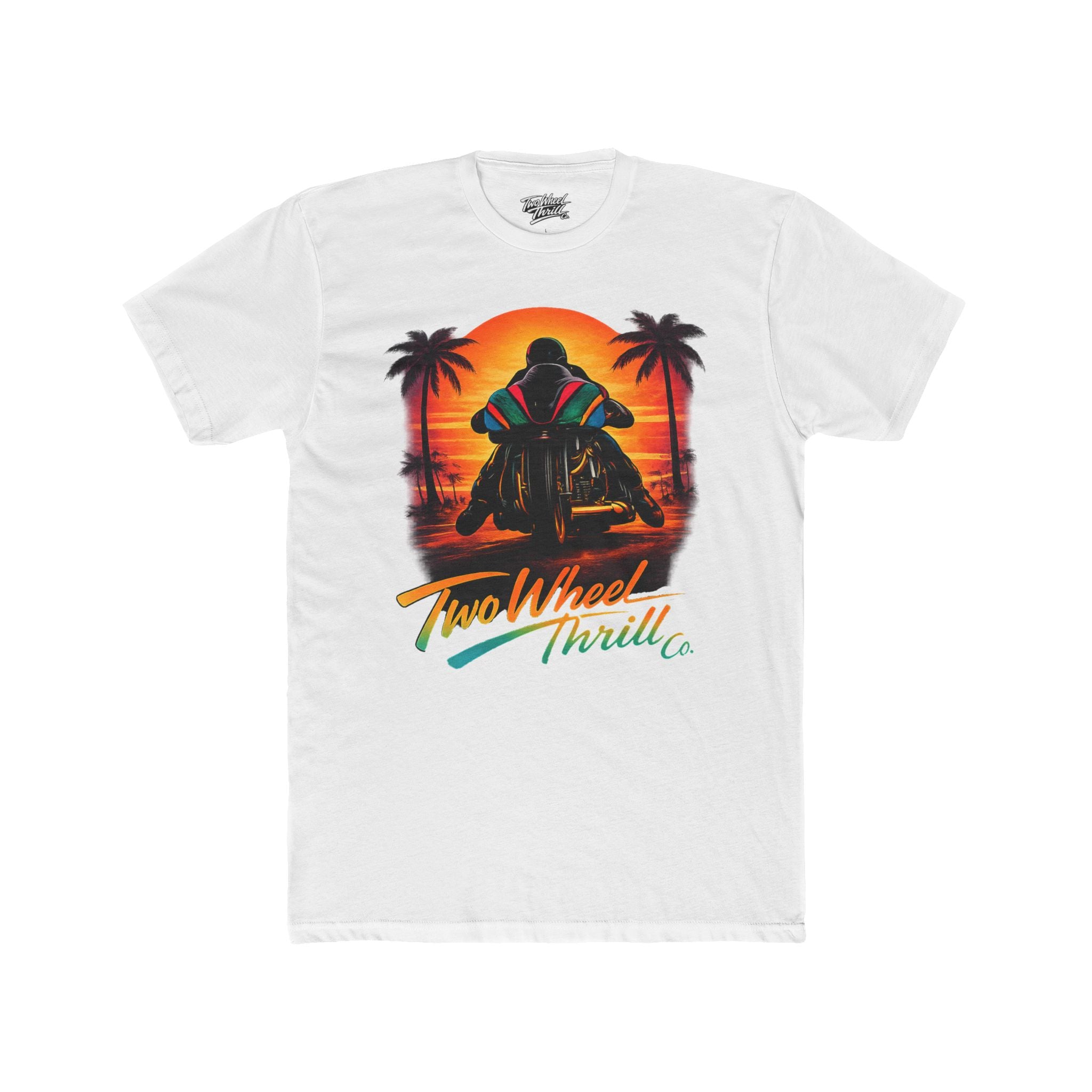 Two Wheel Thrill Motorcycle Sunset T-Shirt