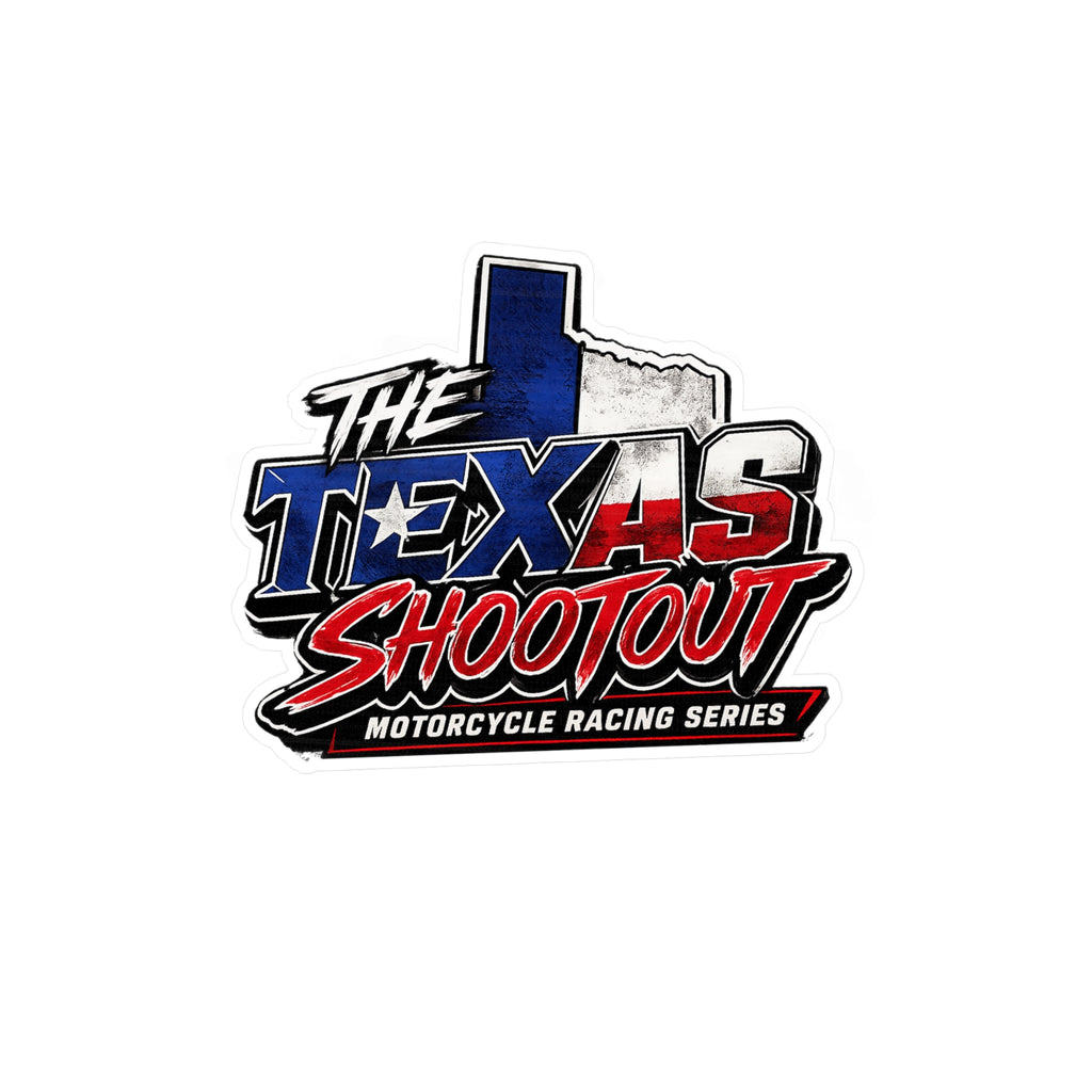 The Texas Shootout Vinyl Decal — Motorcycle Racing Logo Sticker