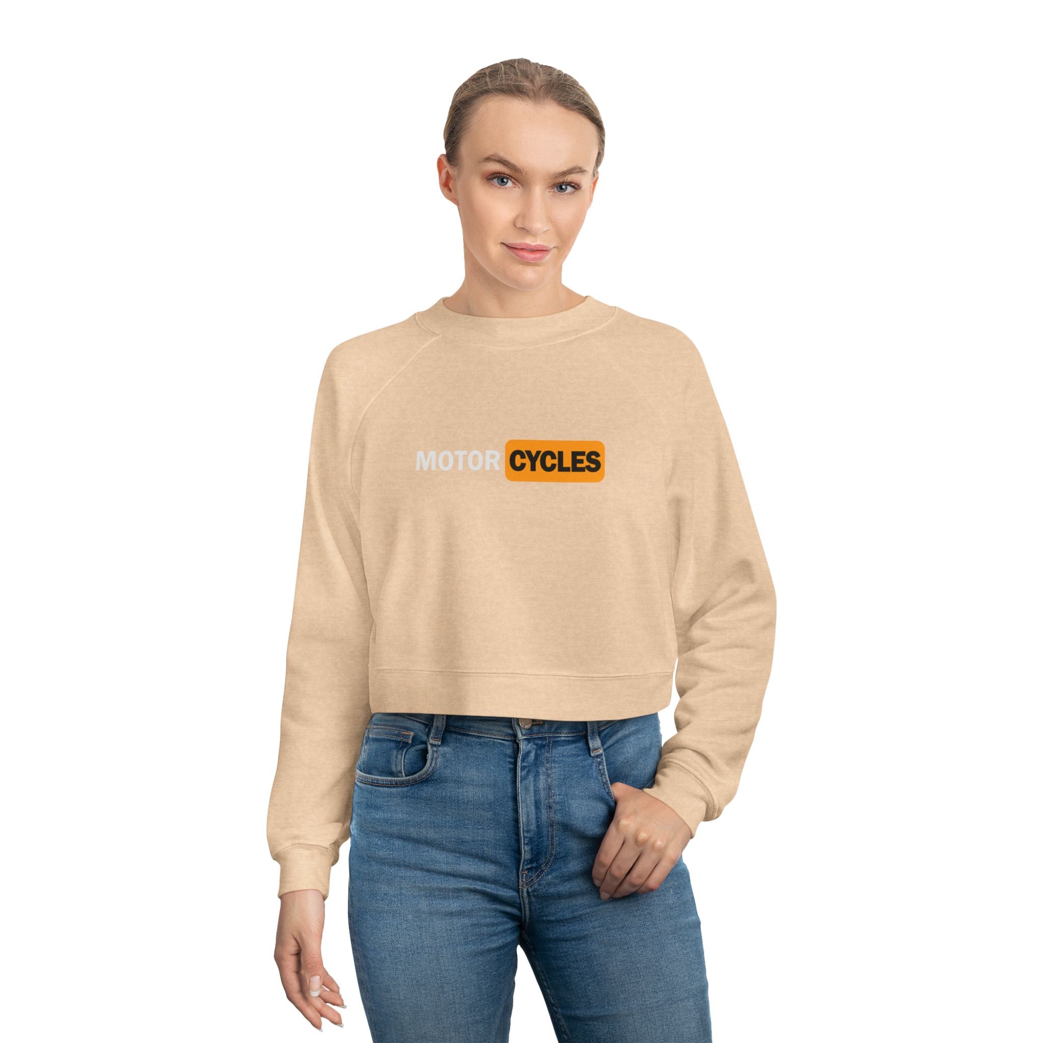 Motorcycles Cropped Pullover — Women's Moto Fleece