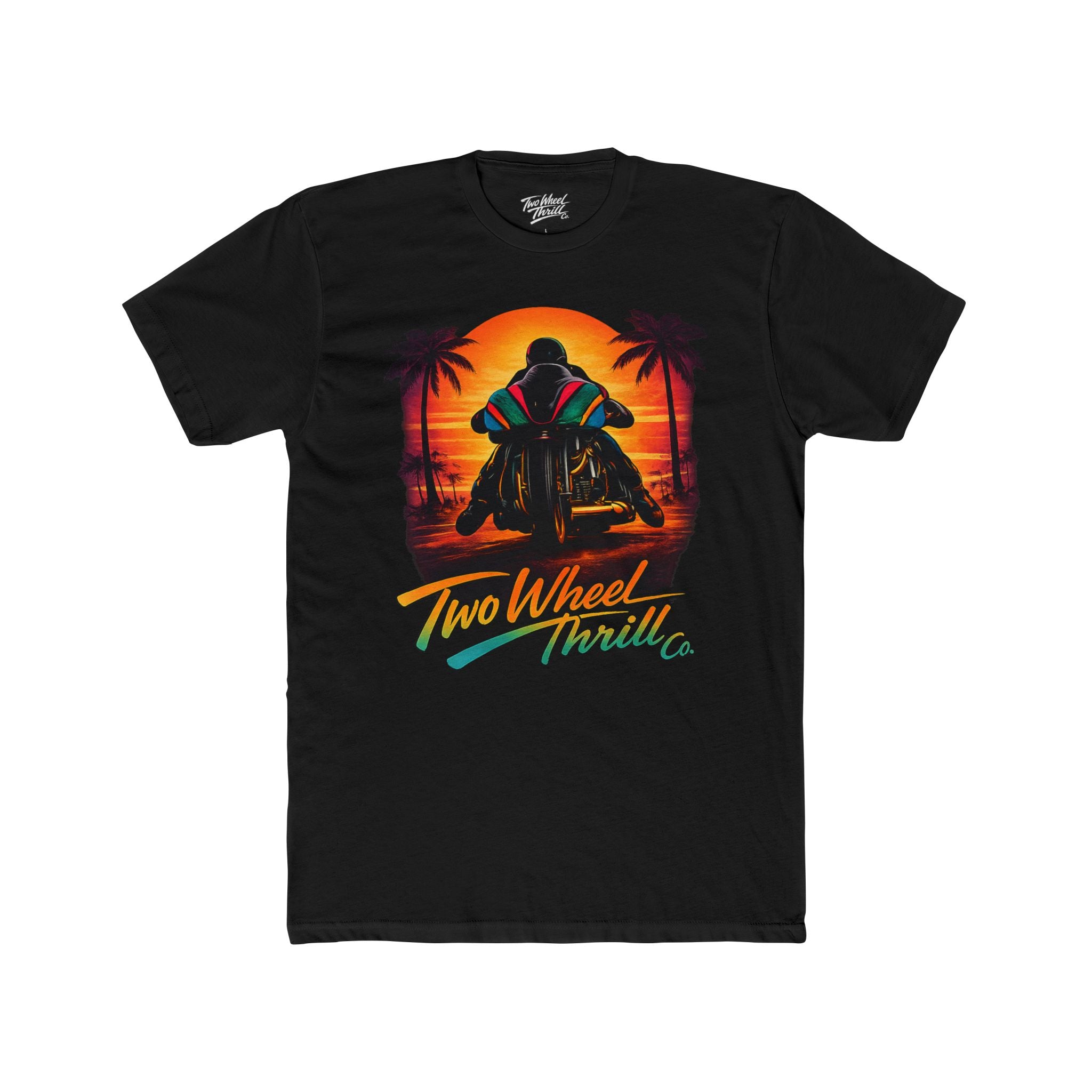 Two Wheel Thrill Motorcycle Sunset T-Shirt