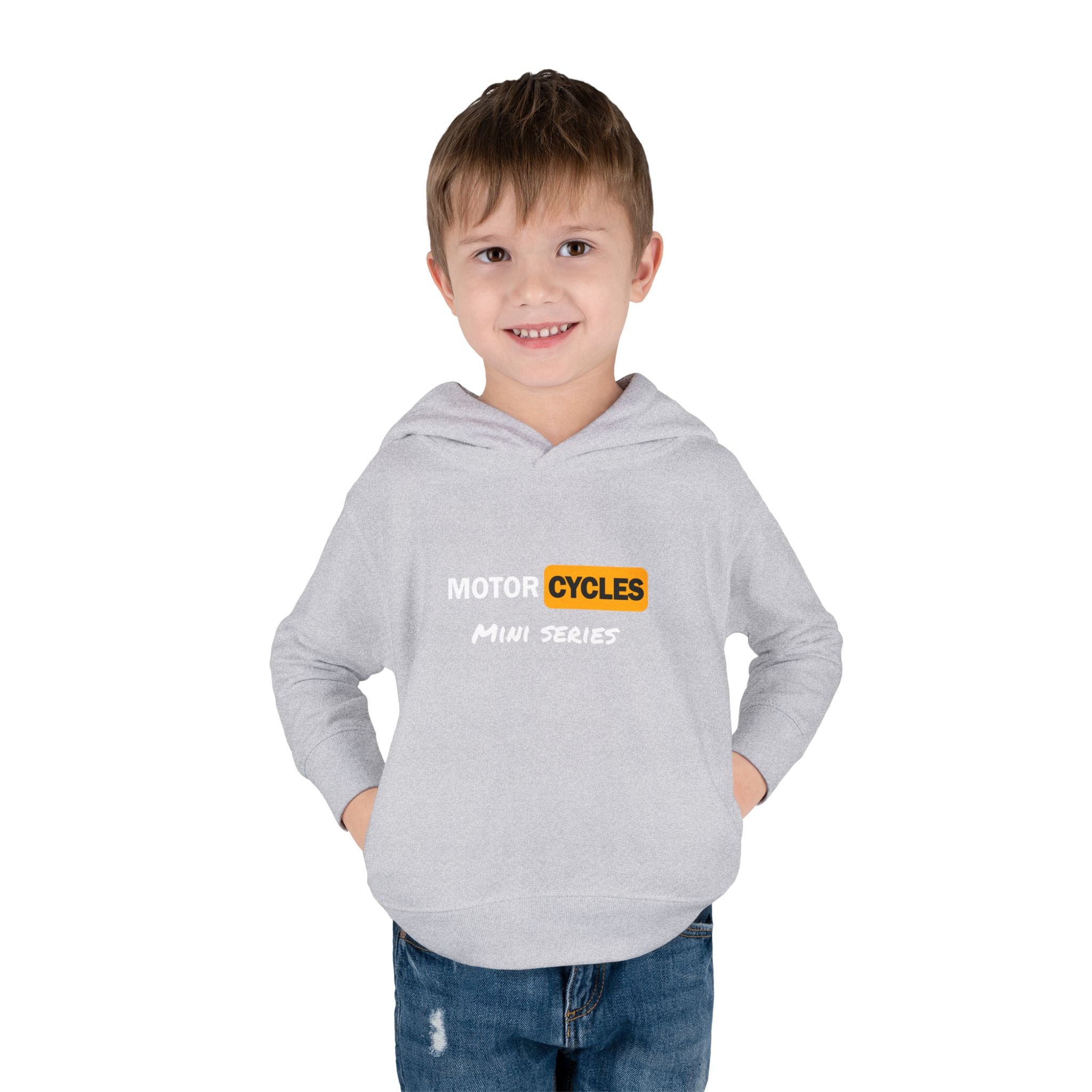 Toddler Hoodie - "Cycles" Front Patch & "Two Wheel Thrill Co." Colorful Back Graphic