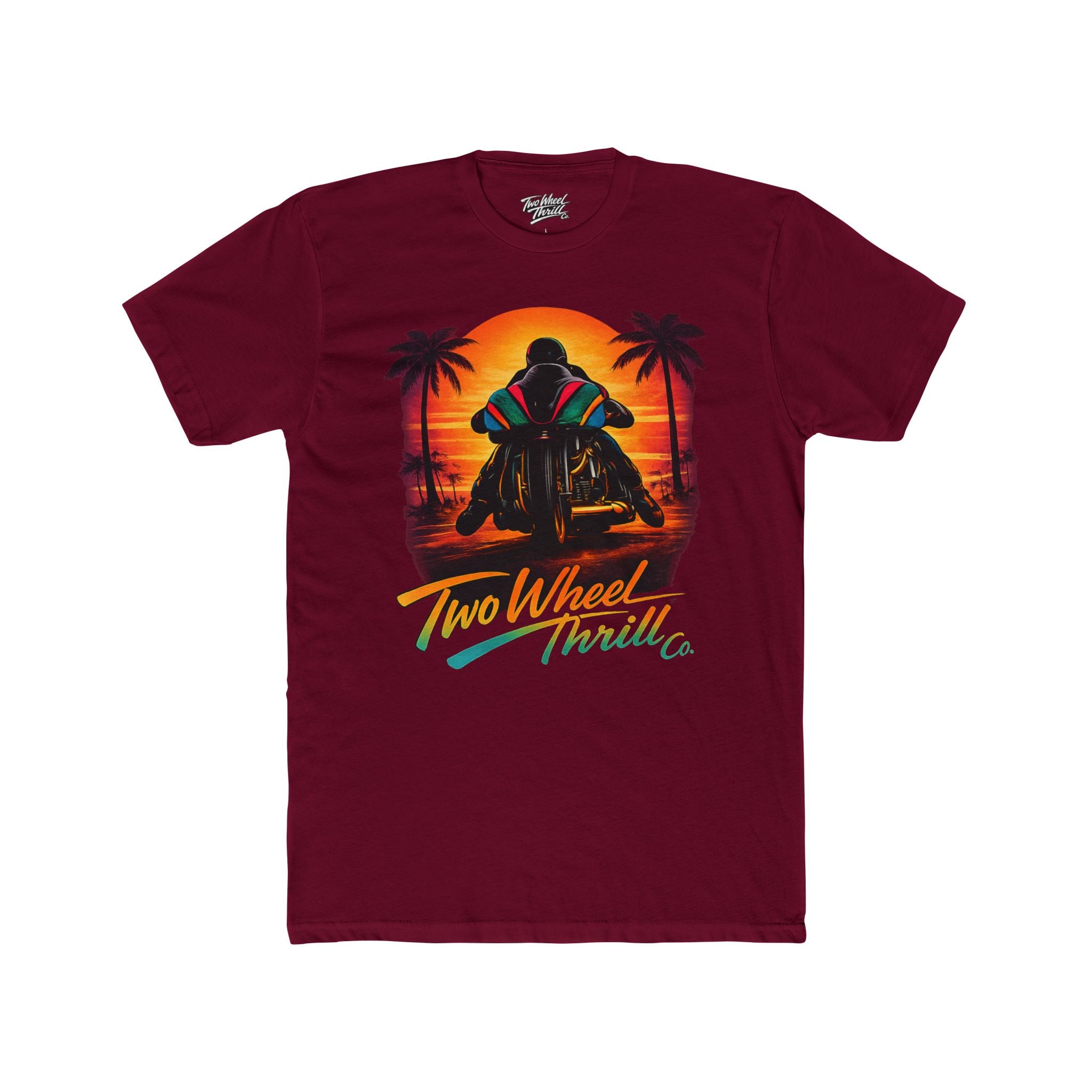 Two Wheel Thrill Motorcycle Sunset T-Shirt