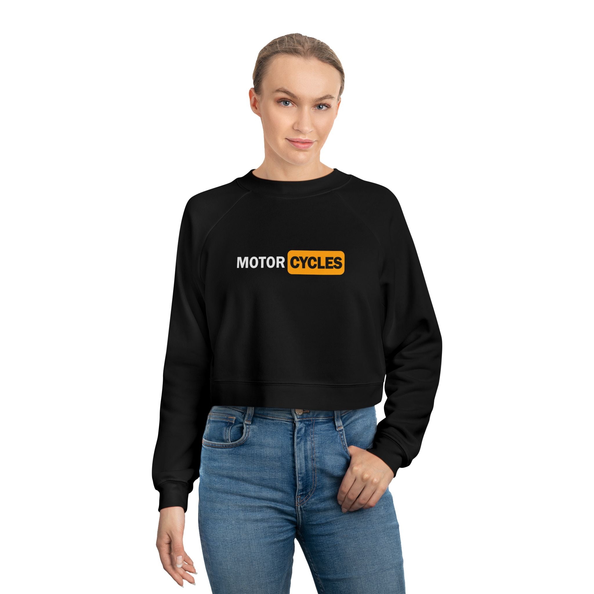 Motorcycles Cropped Pullover — Women's Moto Fleece