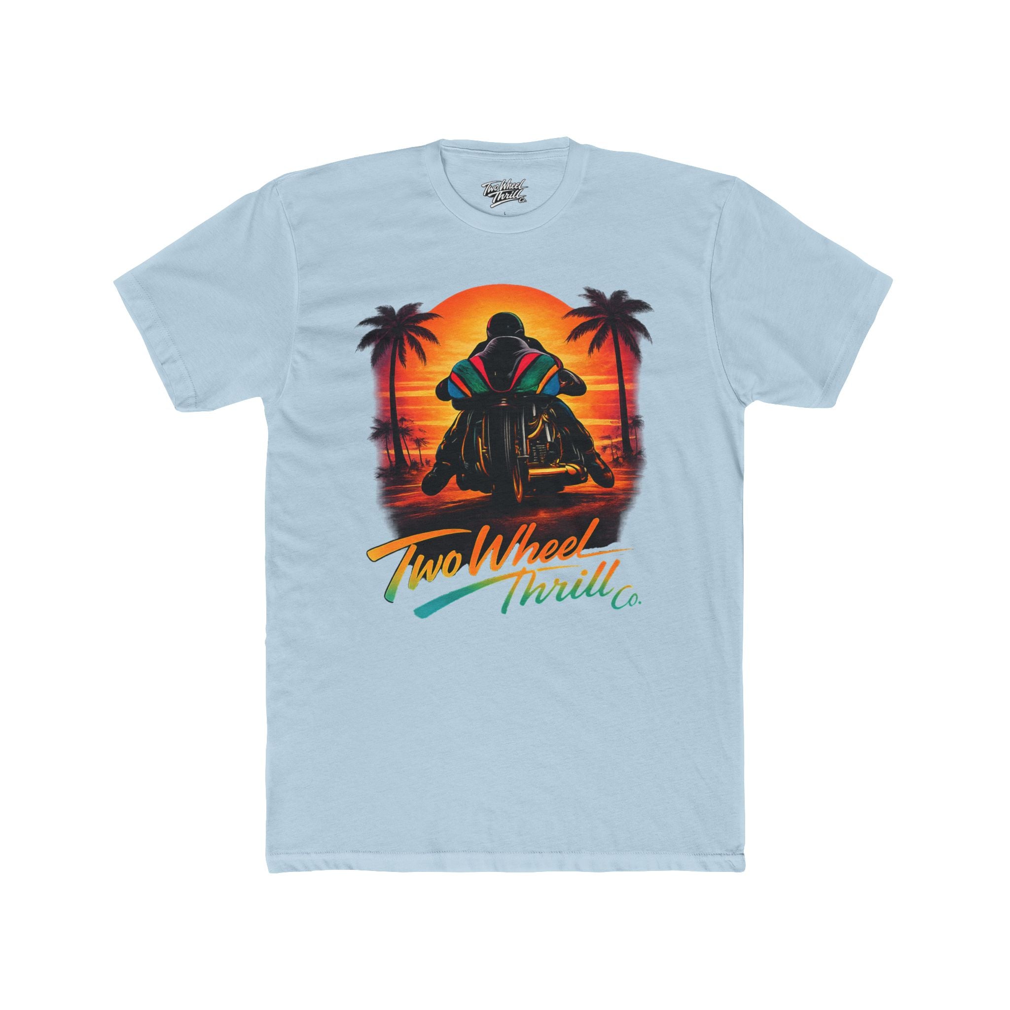 Two Wheel Thrill Motorcycle Sunset T-Shirt