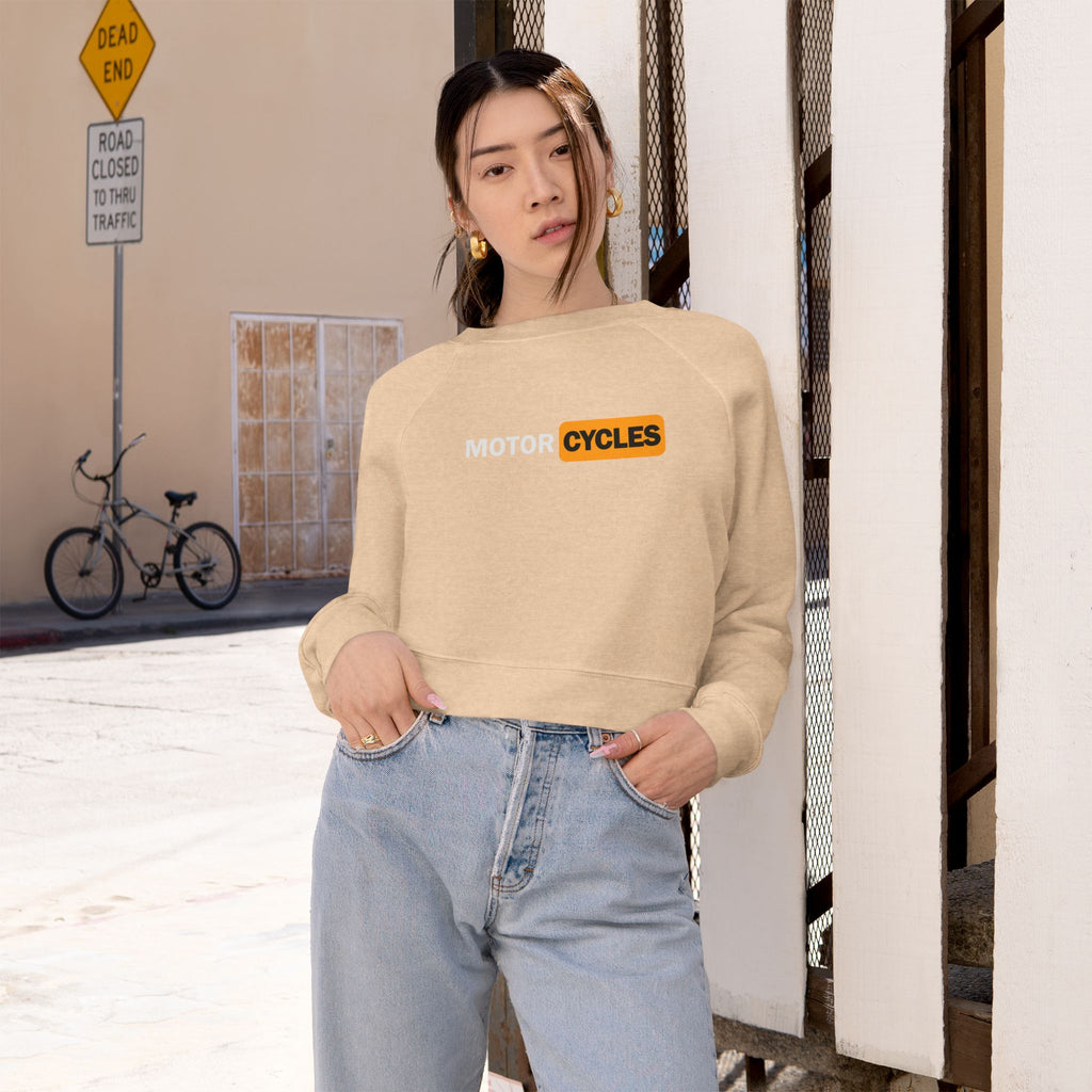 Motorcycles Cropped Pullover — Women's Moto Fleece