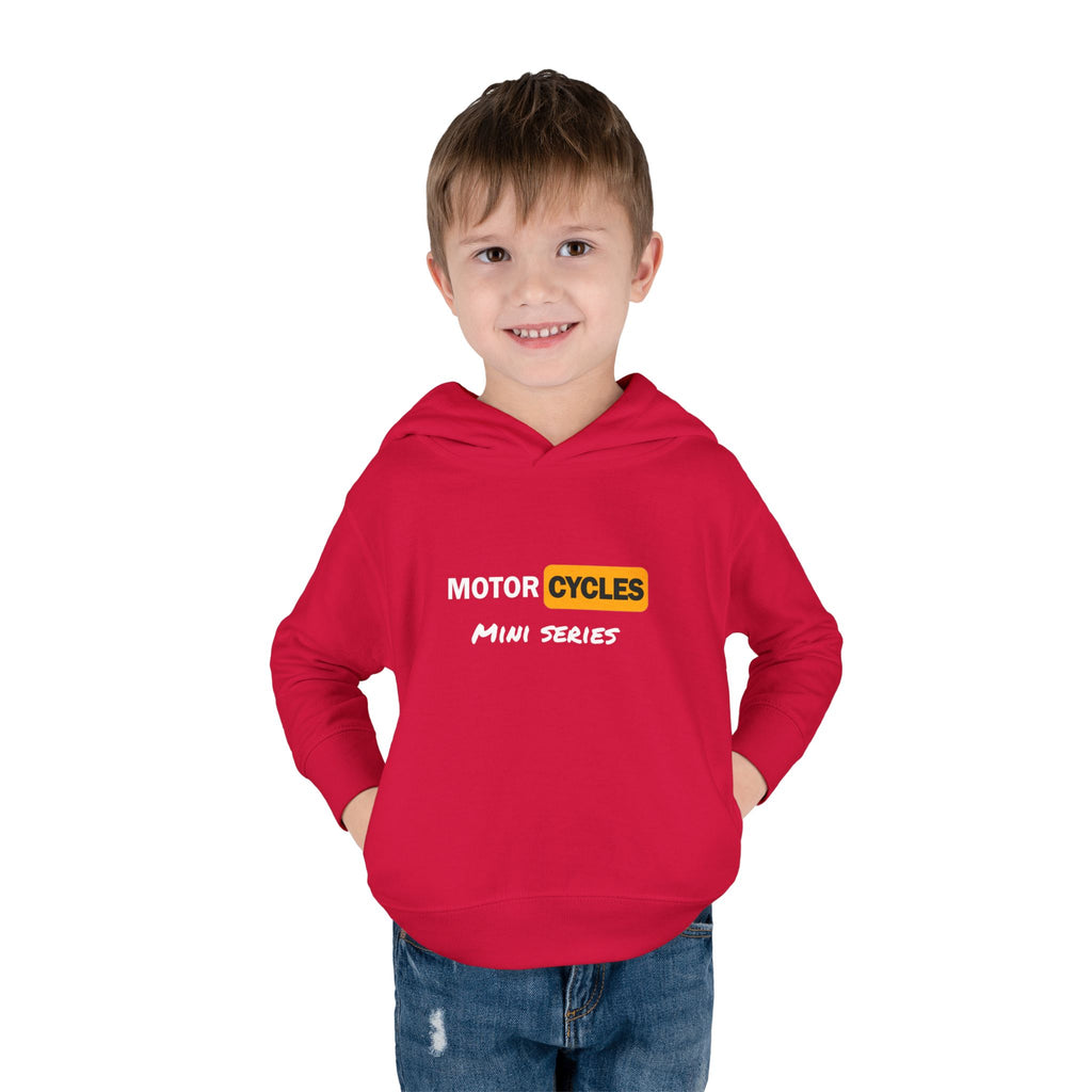 Toddler Hoodie - "Cycles" Front Patch & "Two Wheel Thrill Co." Colorful Back Graphic