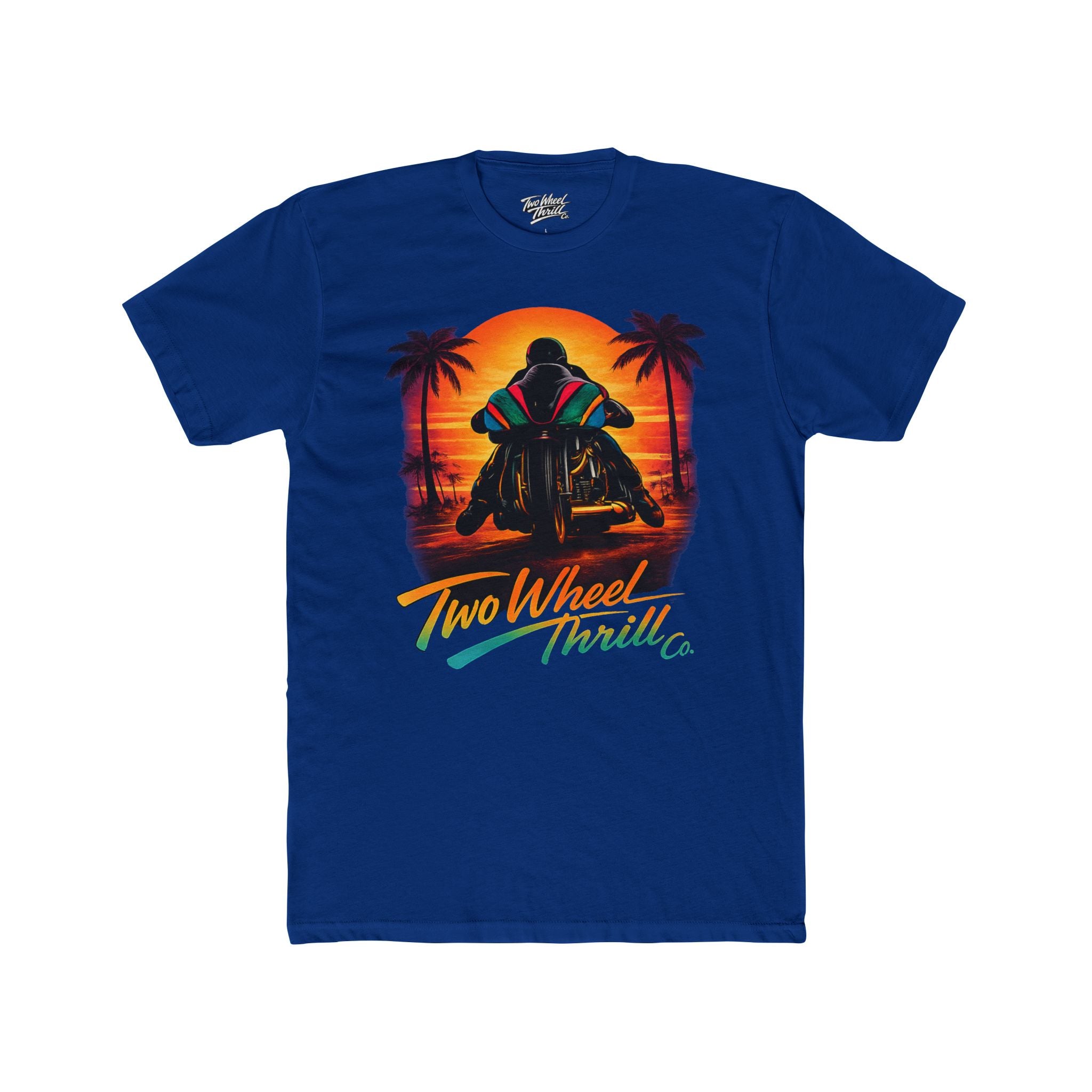 Two Wheel Thrill Motorcycle Sunset T-Shirt