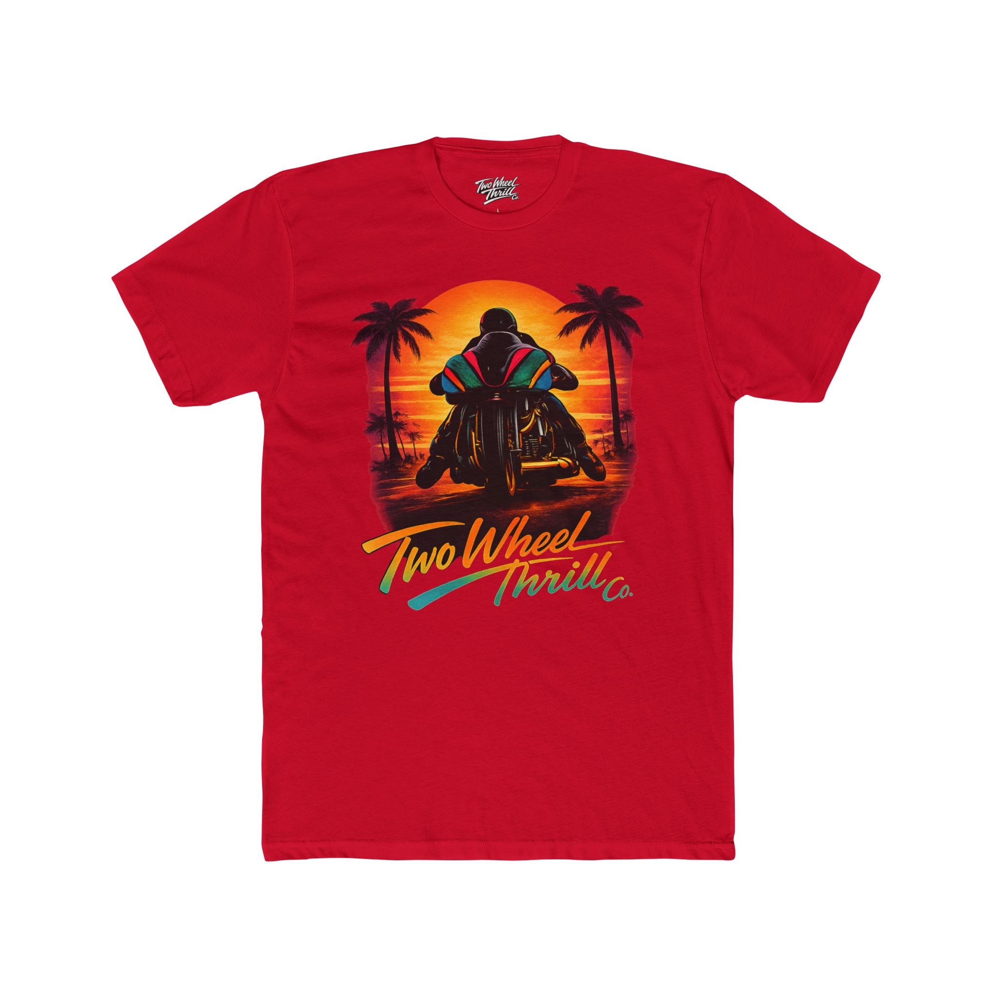 Two Wheel Thrill Motorcycle Sunset T-Shirt