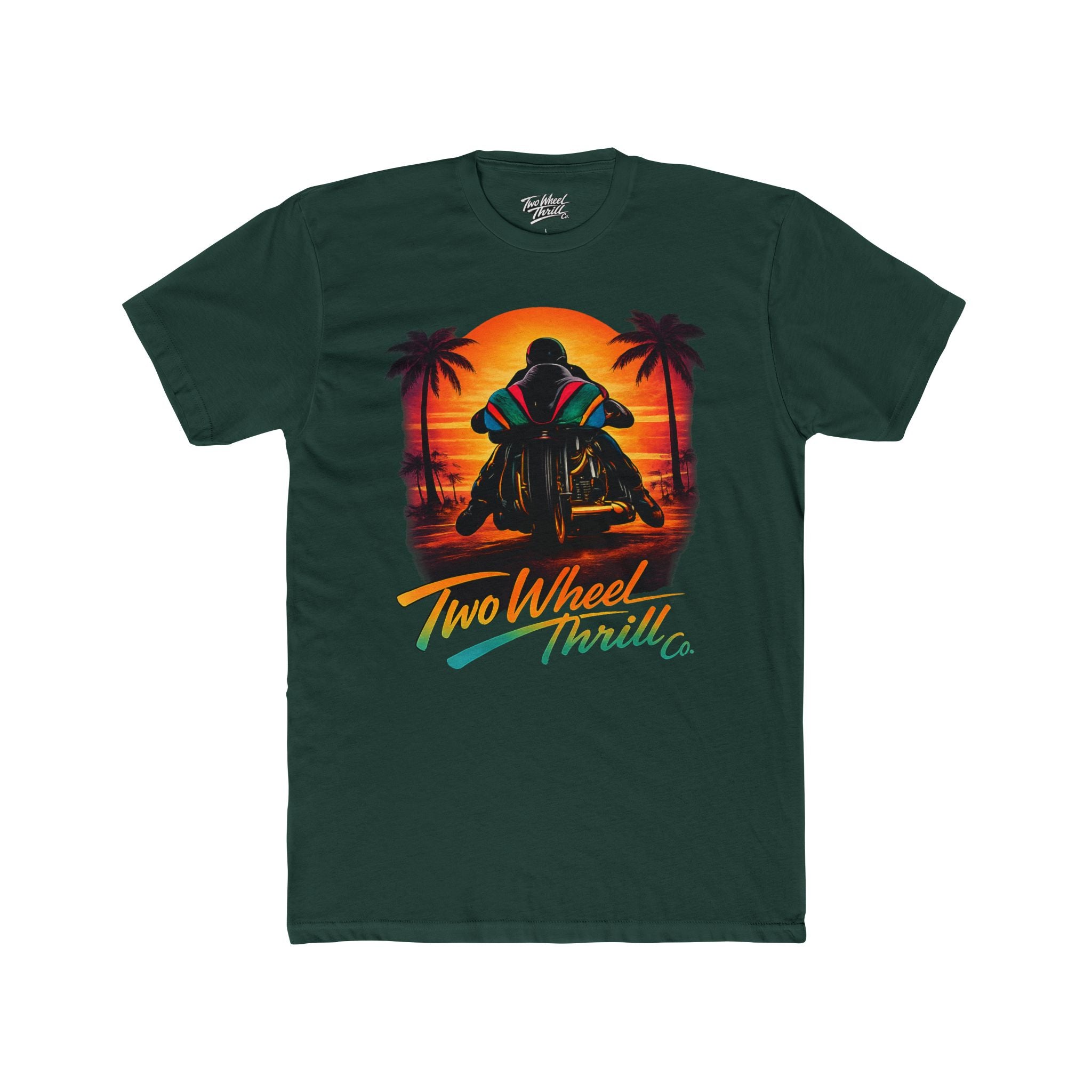 Two Wheel Thrill Motorcycle Sunset T-Shirt
