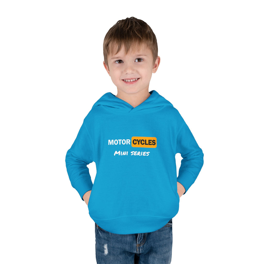 Toddler Hoodie - "Cycles" Front Patch & "Two Wheel Thrill Co." Colorful Back Graphic