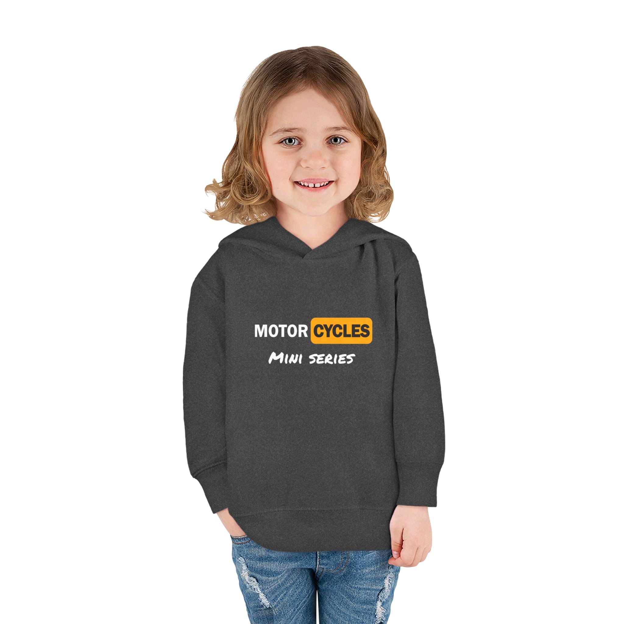 Toddler Hoodie - "Cycles" Front Patch & "Two Wheel Thrill Co." Colorful Back Graphic