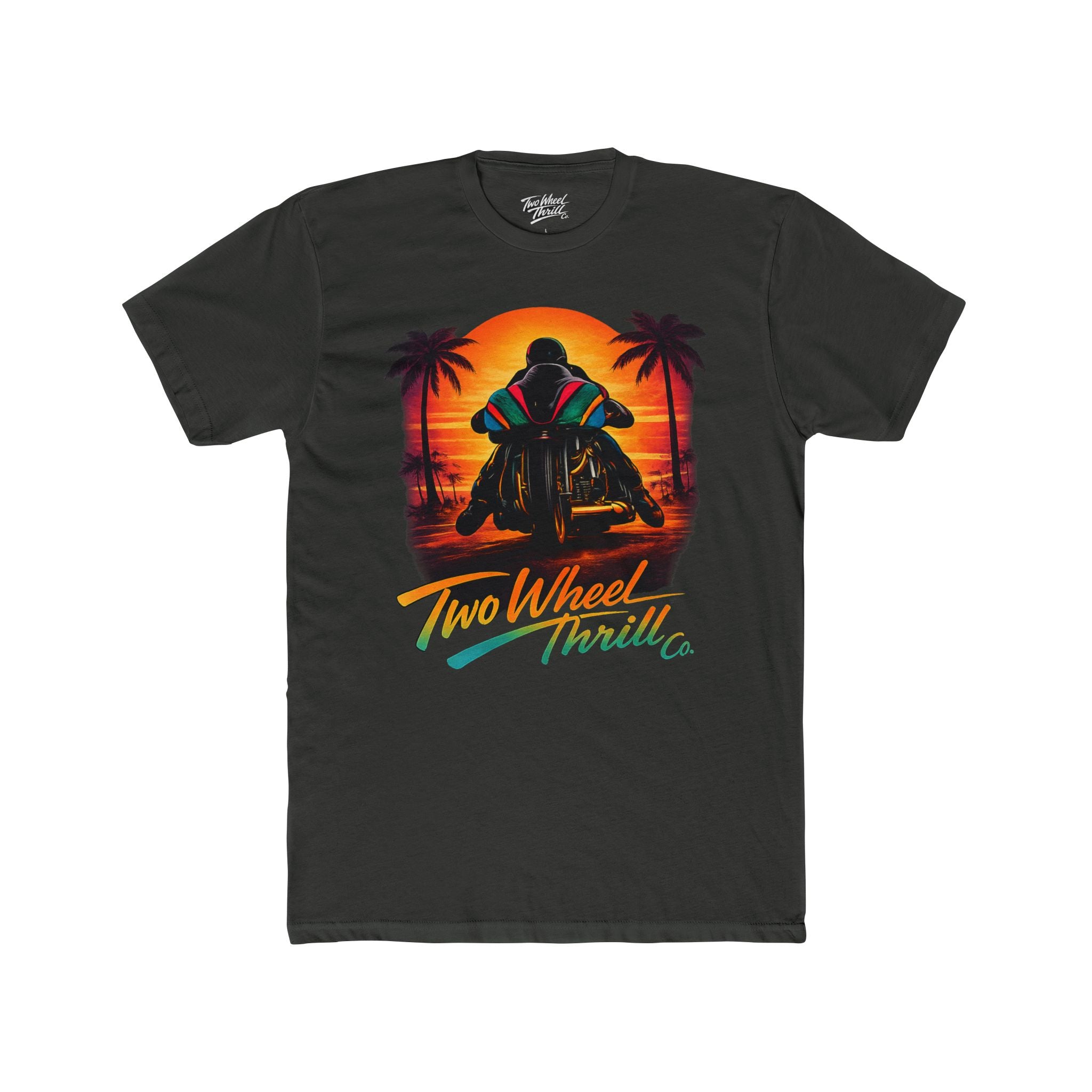 Two Wheel Thrill Motorcycle Sunset T-Shirt