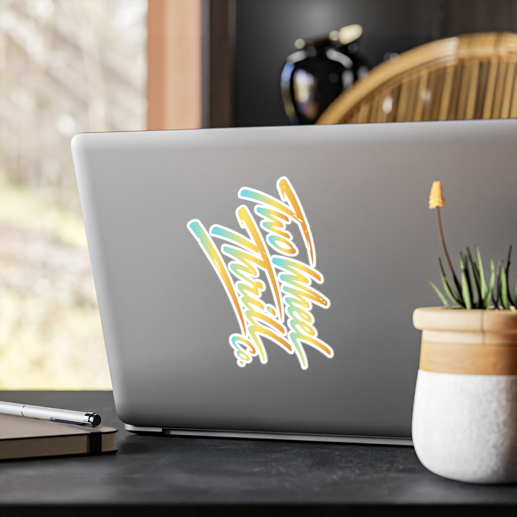 Kiss-Cut Vinyl Sticker — Retro Gradient Script Decal