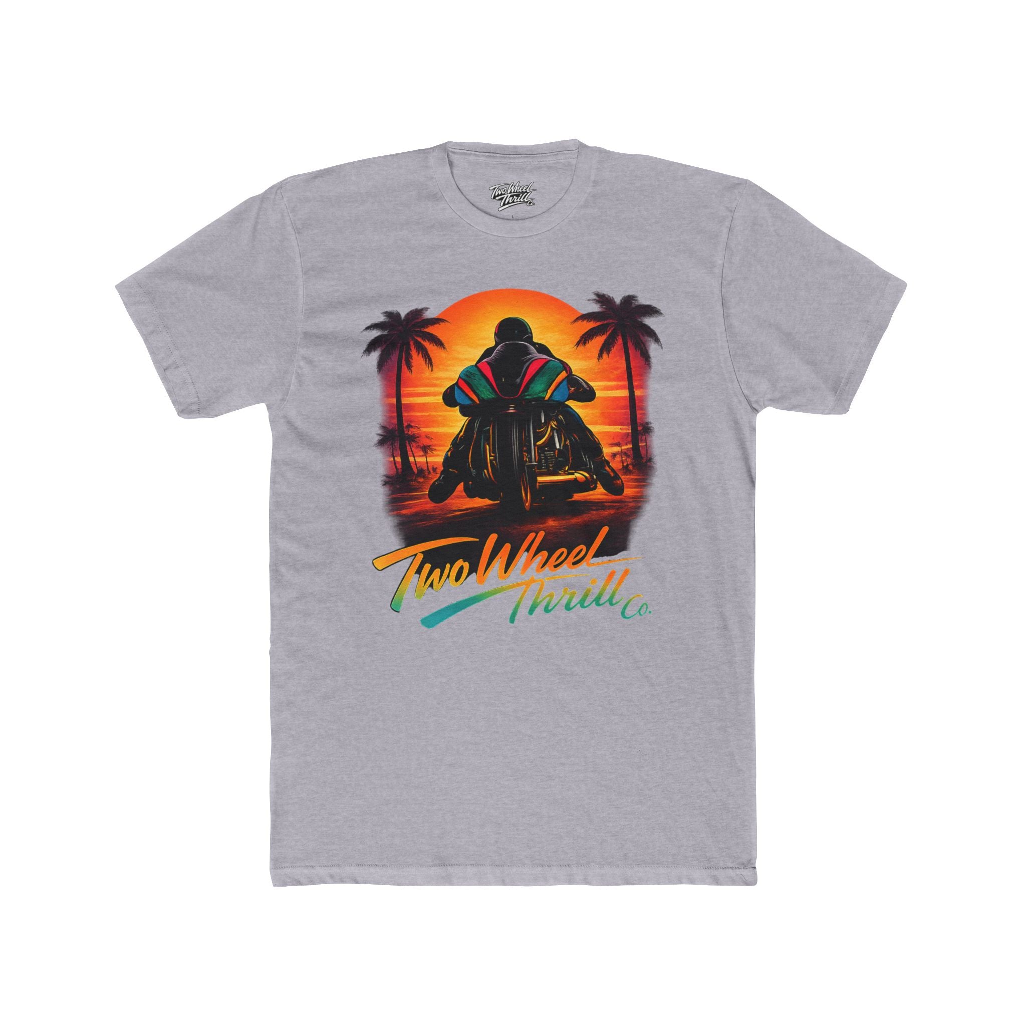 Two Wheel Thrill Motorcycle Sunset T-Shirt