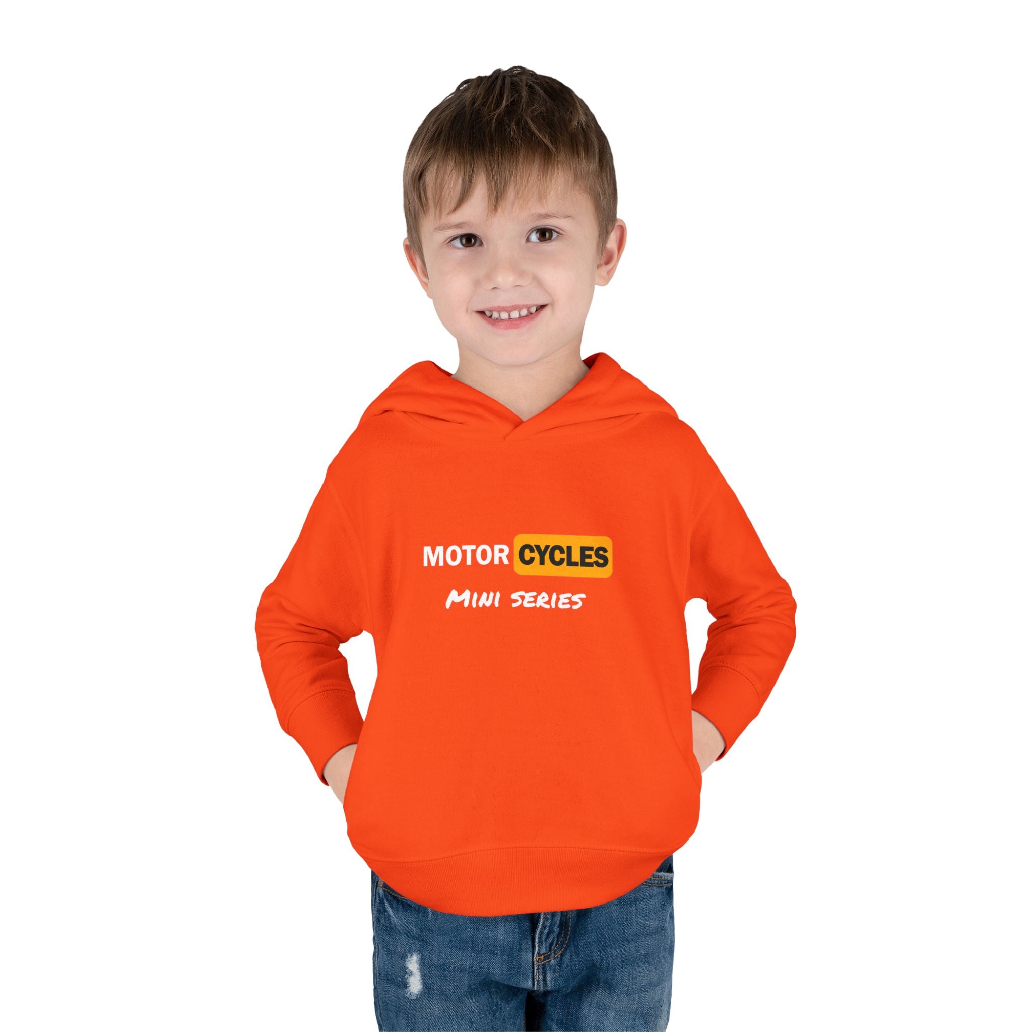 Toddler Hoodie - "Cycles" Front Patch & "Two Wheel Thrill Co." Colorful Back Graphic