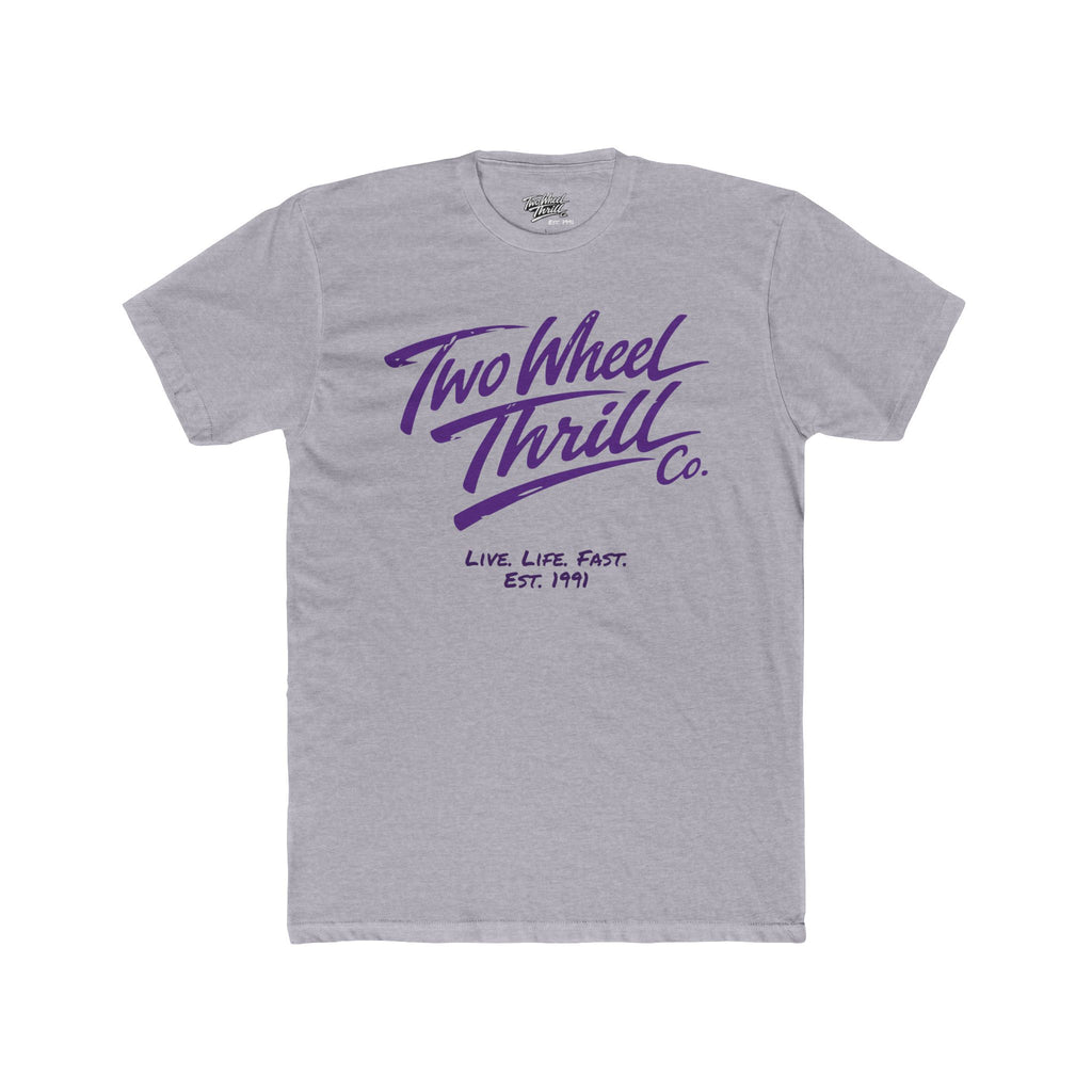 Two Wheel Thrill Co. Motorcycle Tee — Retro Beach Rider Graphic T-Shirt